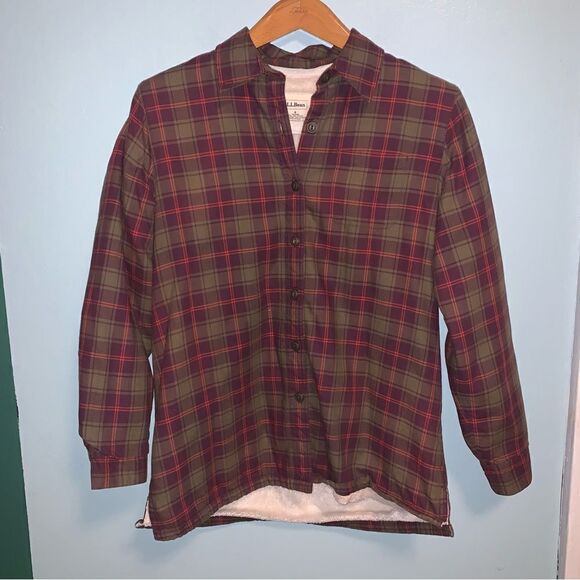 L.L. Bean Fuzzy Flannel Size Small - Picture 1 of 4